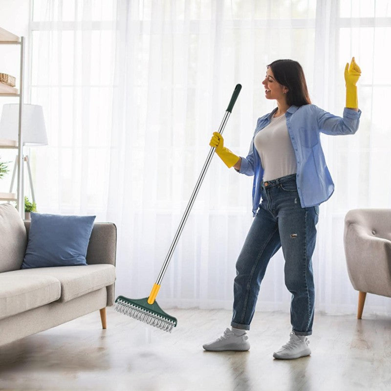 3 In 1 Floor Scrub Brush With Long Handle (Random color)